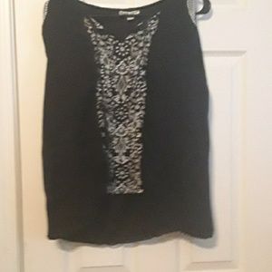 A black and white flower shirt